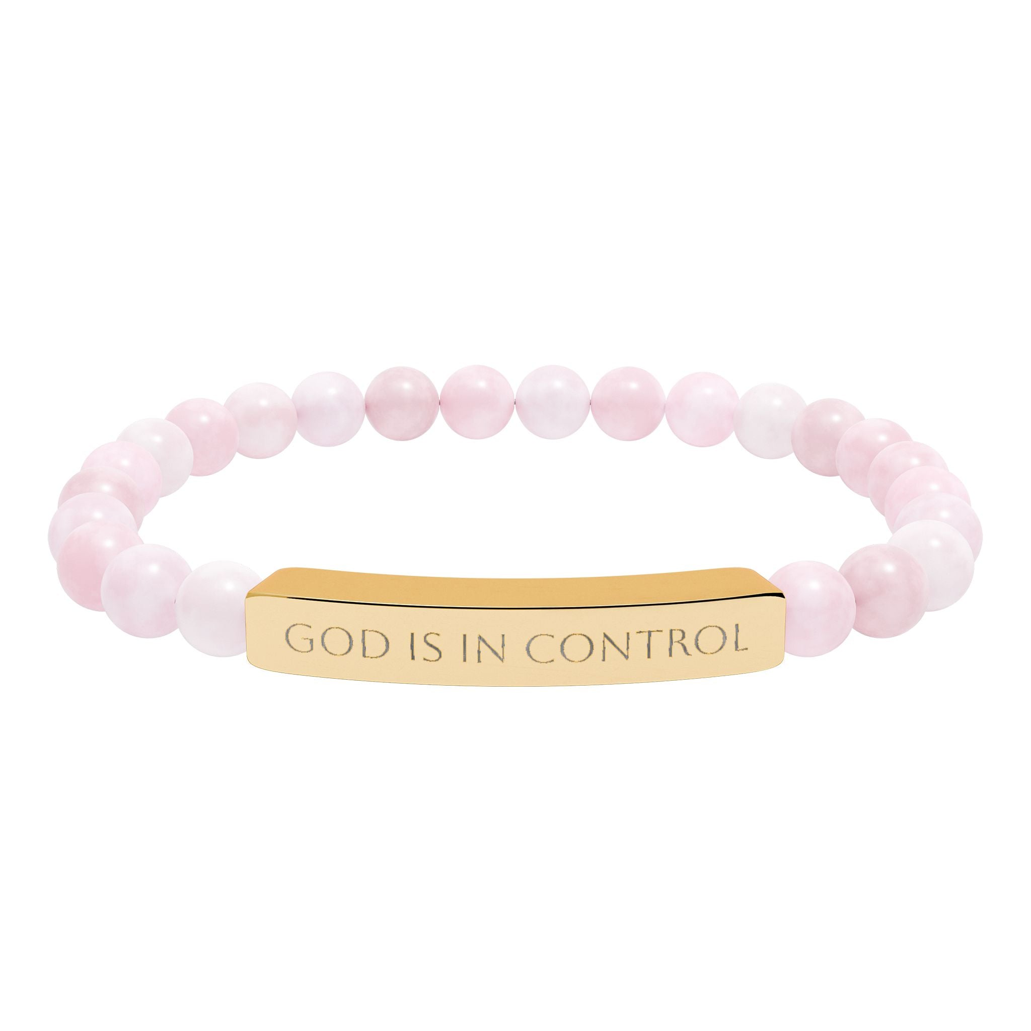 God is in Control | Bar Beaded Bracelet