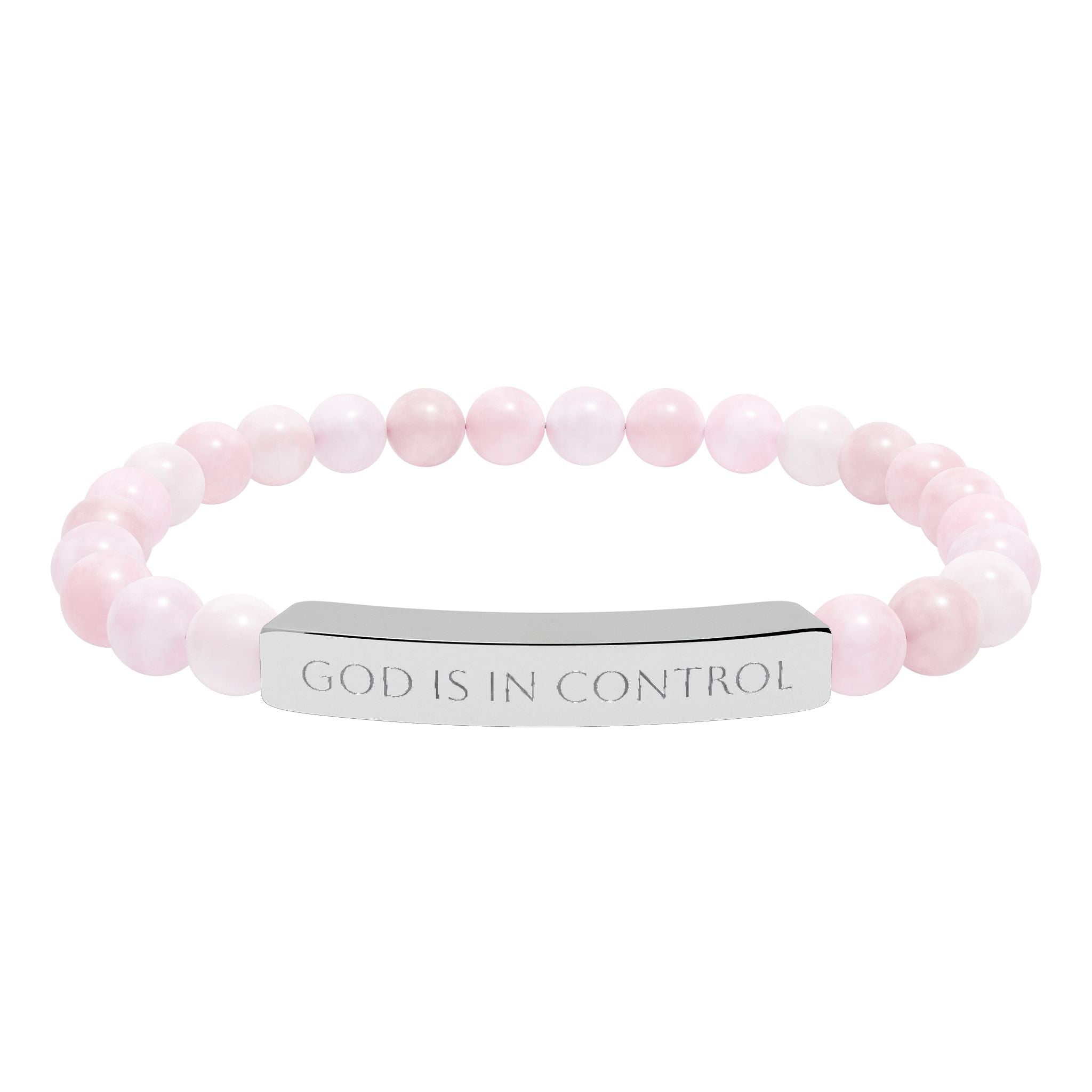God is in Control | Bar Beaded Bracelet