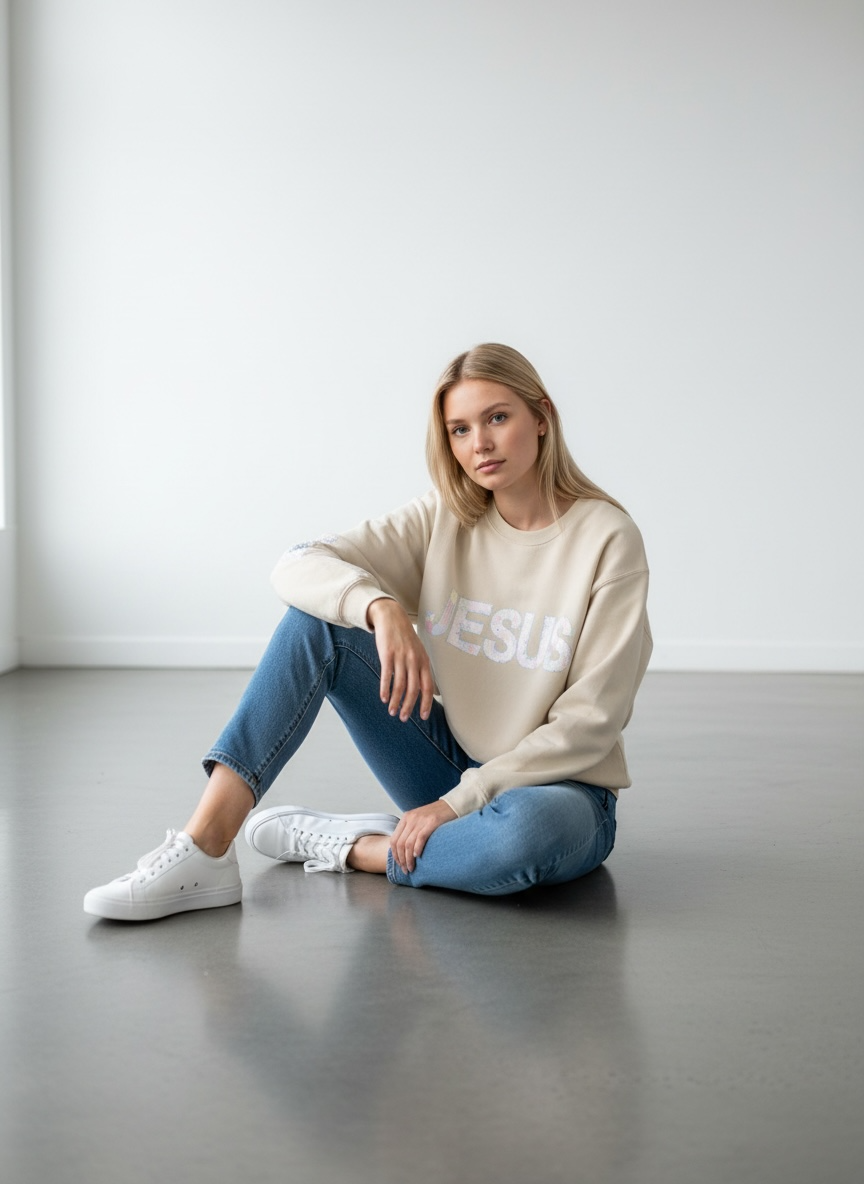 JESUS Quilted | Crew