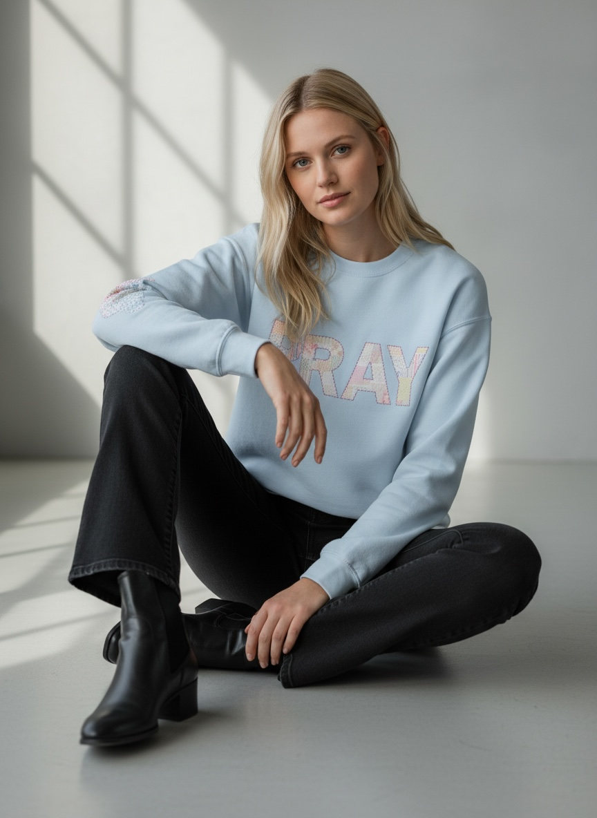 PRAY Quilted | Crew